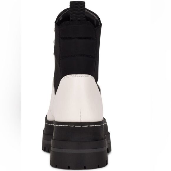 BNIB MARC FISHER WHITE PLUNE PLATFORM BOOTS SZ 10 - Picture 4 of 8